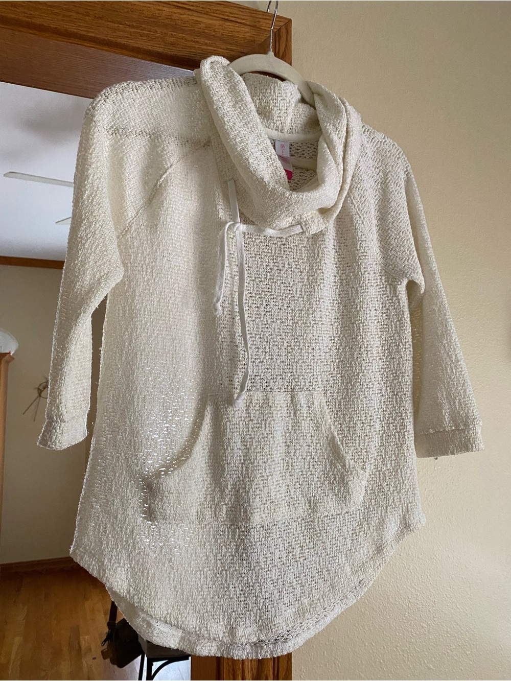 No Boundaries Cozy Cream Cowl Neck Women's Sweater